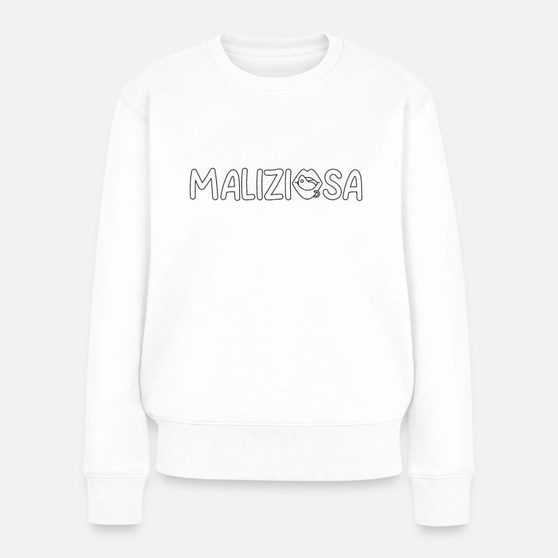 Noir de base espiègle - Pull Premium bio Femme - blanc