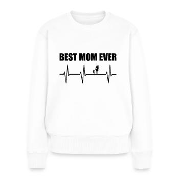 mama - Frauen Premium Bio Pullover - Weiß - Vorne - Julia (174cm)