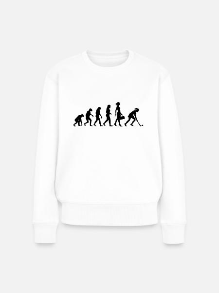 Evolution Hockey Frauen Hockeyspielerin - Frauen Premium Bio Pullover - Weiß