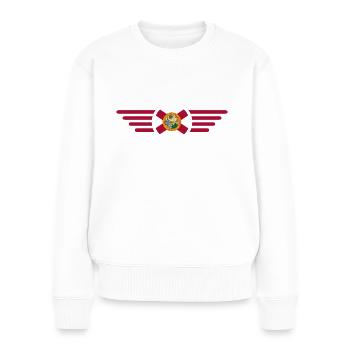 Florida - Frauen Premium Bio Pullover - Weiß - Vorne - Julia (174cm)
