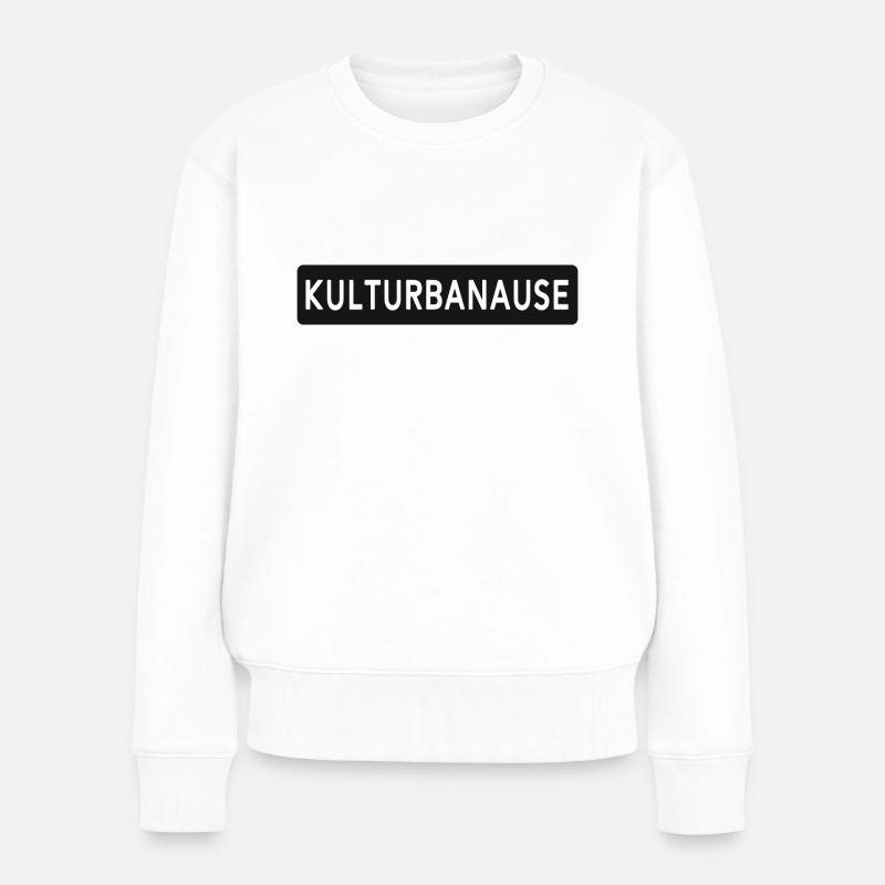 Kulturbanause - Frauen Premium Bio Pullover - Weiß