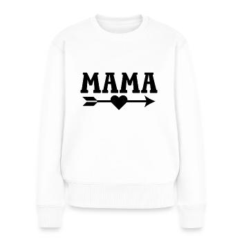 Maman Arrow Heart - Pull Premium bio Femme - blanc - Devant - Julia (174cm)