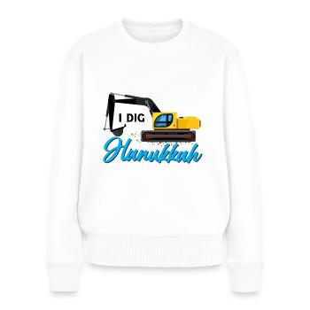 Hanoukka Hanoukka Hanoukka - Pull Premium bio Femme - blanc - Devant - Julia (174cm)