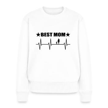 Mama - Frauen Premium Bio Pullover - Weiß - Vorne - Julia (174cm)