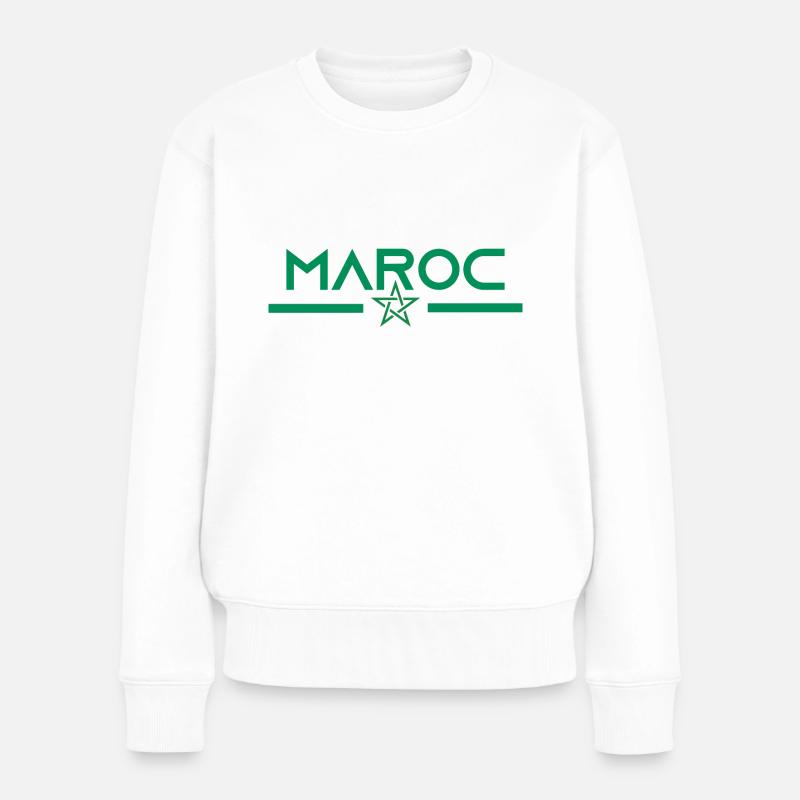 Marokko - Frauen Premium Bio Pullover - Weiß