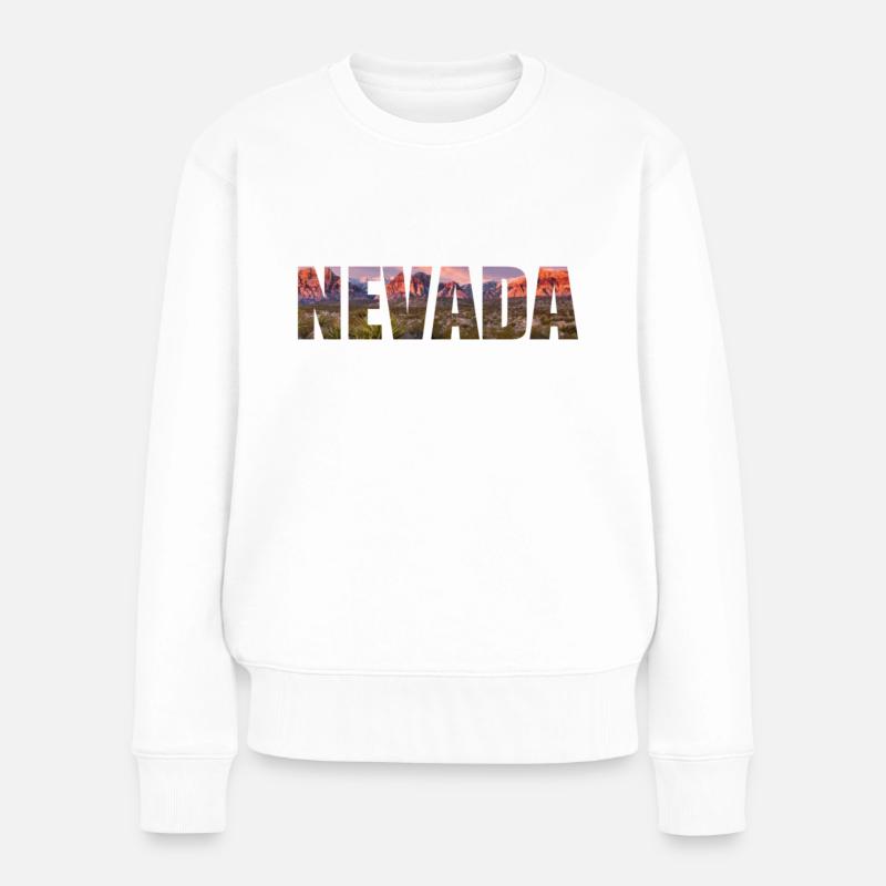 nevada - Frauen Premium Bio Pullover - Weiß