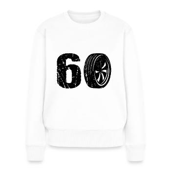 60 Sport automobile - Pull Premium bio Femme - blanc - Devant - Julia (174cm)