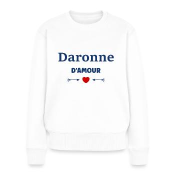 Daronne - Pull Premium bio Femme - blanc - Devant - Julia (174cm)