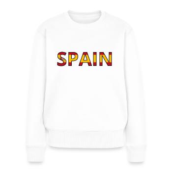 Drapeau Spain - Pull Premium bio Femme - blanc - Devant - Julia (174cm)