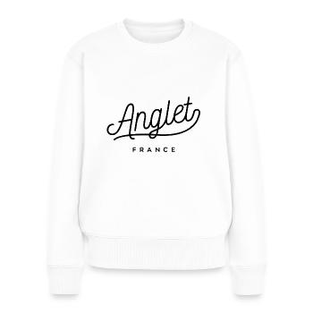 Anglet - France - Pull Premium bio Femme - blanc - Devant - Julia (174cm)