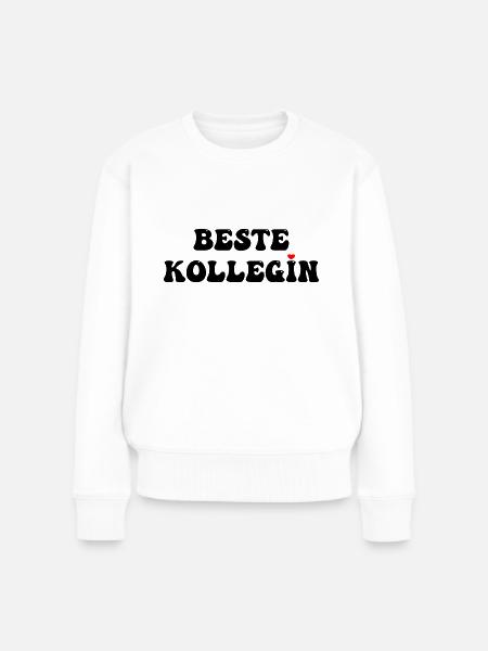 Beste Kollegin Geschenkidee - Frauen Premium Bio Pullover - Weiß