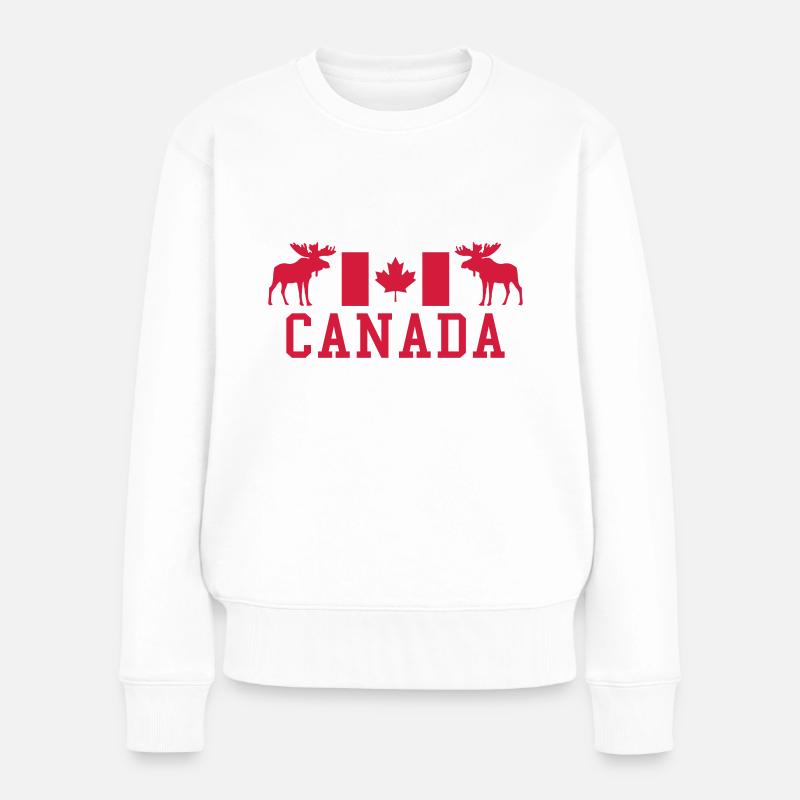Canada - Frauen Premium Bio Pullover - Weiß