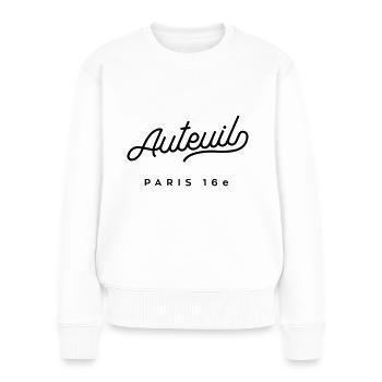 Auteuil - Paris 16e - Pull Premium bio Femme - blanc - Devant - Julia (174cm)