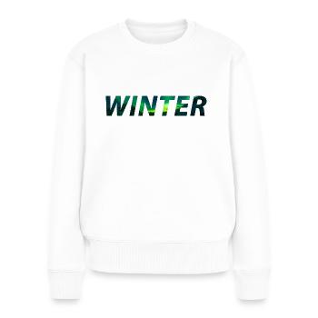 WINTER - Frauen Premium Bio Pullover - Weiß - Vorne - Julia (174cm)