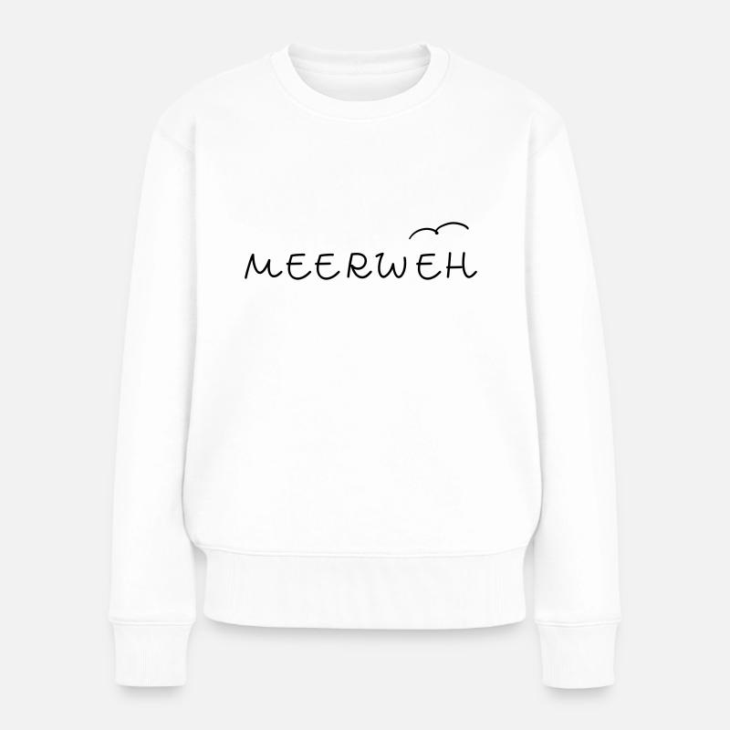 meerweh & möwe - Frauen Premium Bio Pullover - Weiß