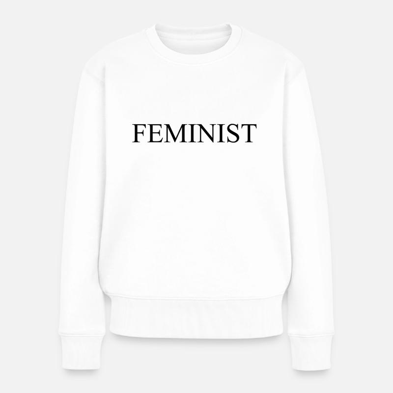Feminist Feminismus - Frauen Premium Bio Pullover - Weiß