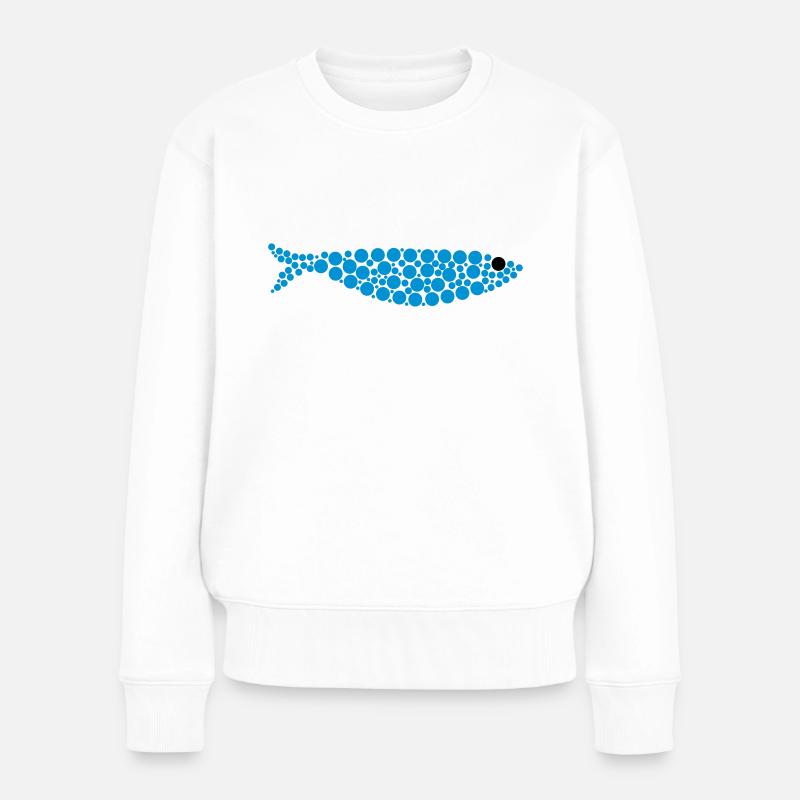 Sardine - Frauen Premium Bio Pullover - Weiß