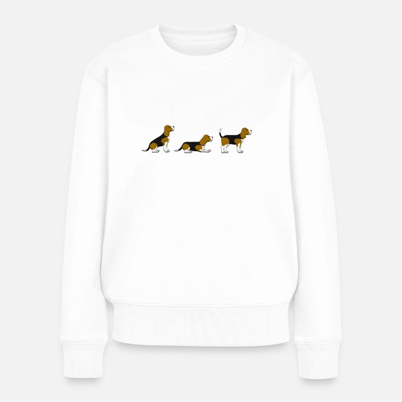 sit down stay beagle 1 - Pull Premium bio Femme - blanc
