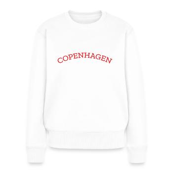 Copenhagen - Denmark - Dänemark - Scandinavia - Frauen Premium Bio Pullover - Weiß - Vorne - Julia (174cm)