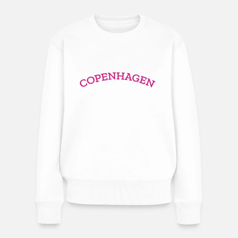 Copenhagen - Denmark - Dänemark - Scandinavia - Frauen Premium Bio Pullover - Weiß