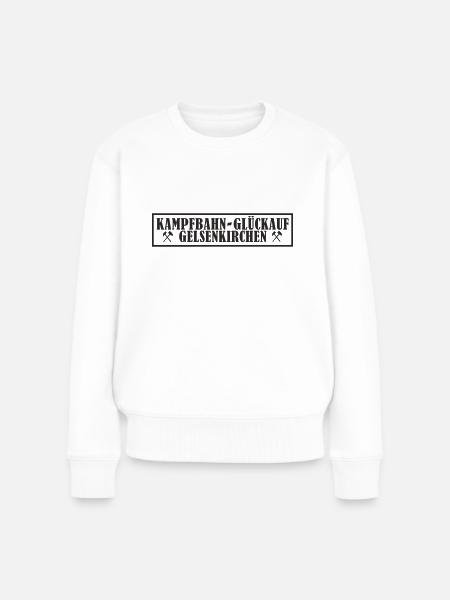 Glückauf Kampfbahn - Frauen Premium Bio Pullover - Weiß