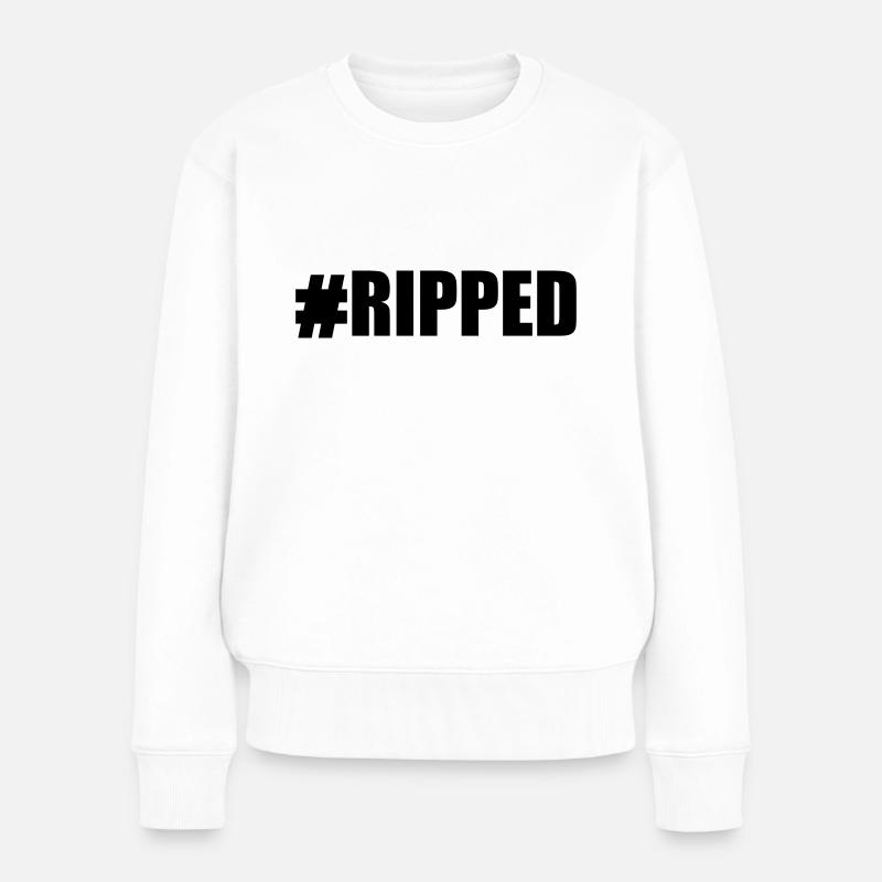 #Ripped - Women's Premium Organic Jumper - white