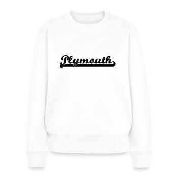 écrit de Plymouth - Pull Premium bio Femme - blanc - Devant - Julia (174cm)