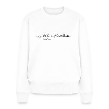 Horizon Brabant-Septentrional - NOIR (Vecteur multicolore) - Pull Premium bio Femme - blanc - Devant - Julia (174cm)