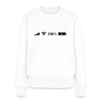 Autocollant Wifi - Pull Premium bio Femme - blanc - Devant - Julia (174cm)