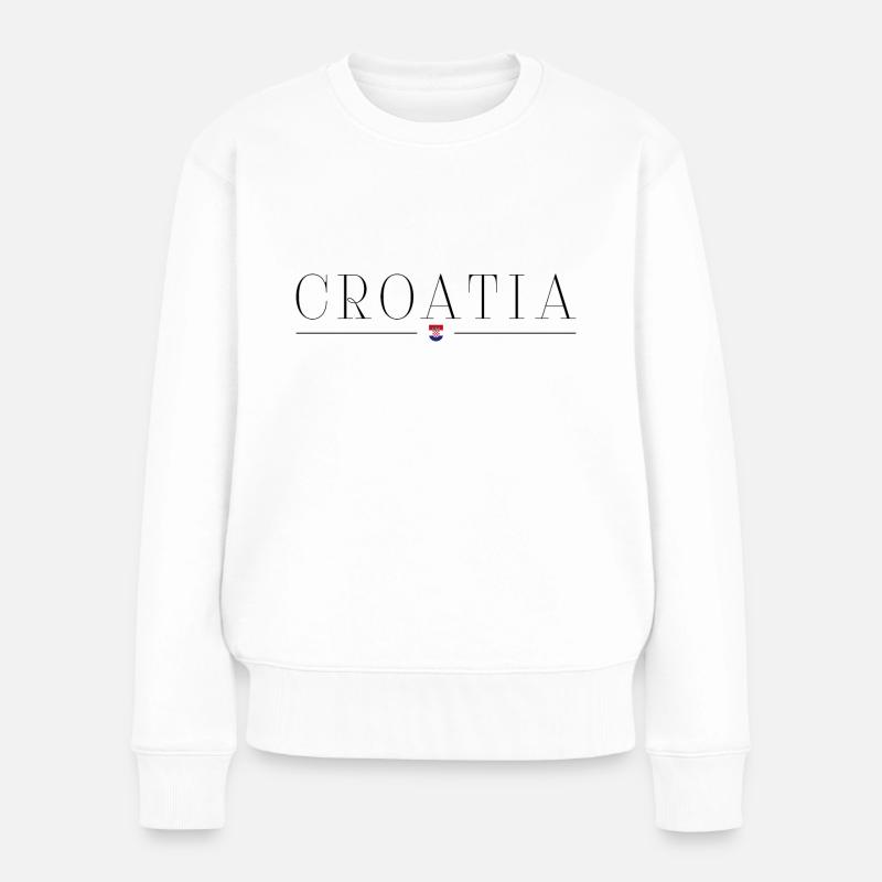 Ich liebe Kroatien - Frauen Premium Bio Pullover - Weiß