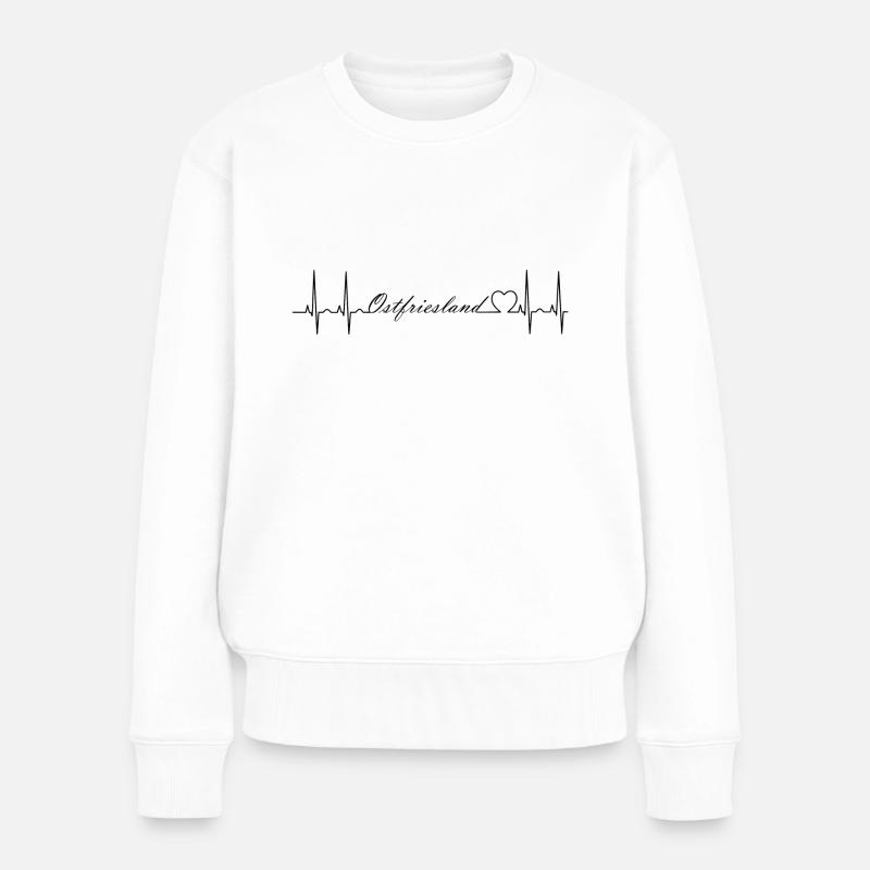 Ostfriesland - Frauen Premium Bio Pullover - Weiß