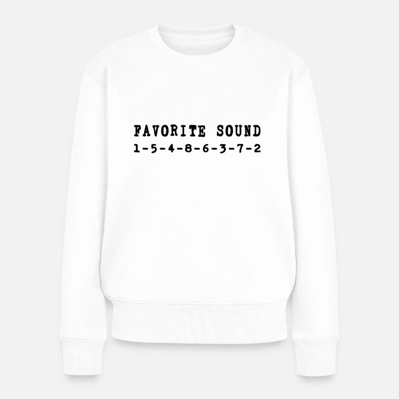 V8 Favorite Sound - Auto Geschenk Idee Shirt schw - Frauen Premium Bio Pullover - Weiß
