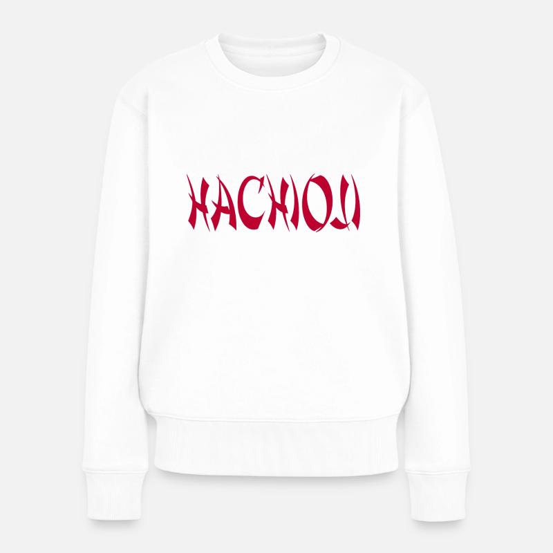 Hachiōji Hachioji - Frauen Premium Bio Pullover - Weiß