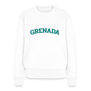 Grenade - Saint-Georges - Caraïbes - Antilles - Pull Premium bio Femme - blanc - Devant - Julia (174cm)