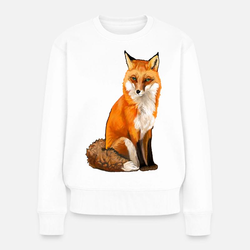 renard - Pull Premium bio Femme - blanc