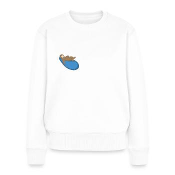 Paresseux d’escalade de conception de rocher - Pull Premium bio Femme - blanc - Devant - Julia (174cm)