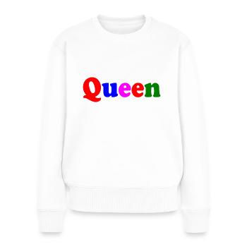 QUEEN - Women's Premium Organic Jumper - white - Front - Julia (174cm)