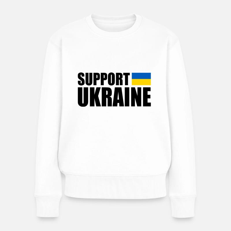 Support ukraine - Pull Premium bio Femme - blanc