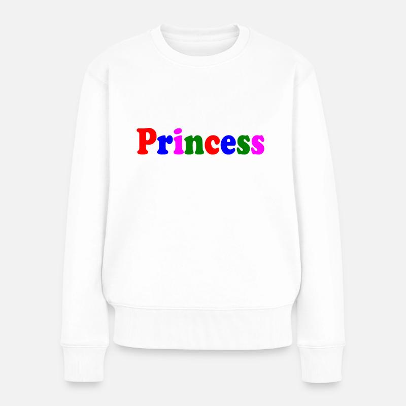 Princess - Frauen Premium Bio Pullover - Weiß