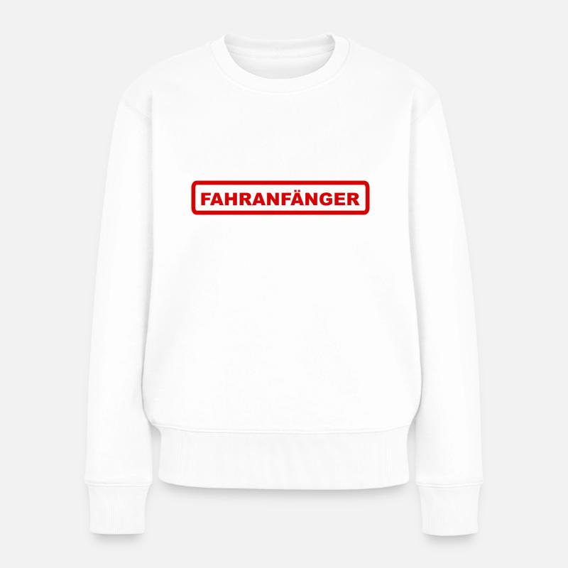 Fahranfänger - Frauen Premium Bio Pullover - Weiß