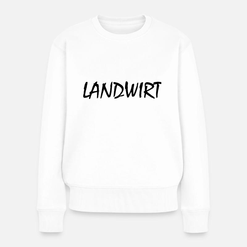 Landwirt - Frauen Premium Bio Pullover - Weiß