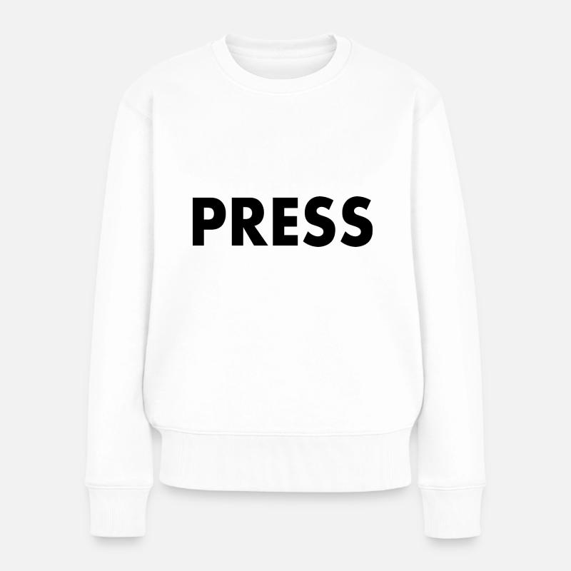 Press - Frauen Premium Bio Pullover - Weiß