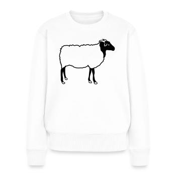 Schaf Schafe Heidschnucke Lamm Schäfer Lämmer - Frauen Premium Bio Pullover - Weiß - Vorne - Julia (174cm)