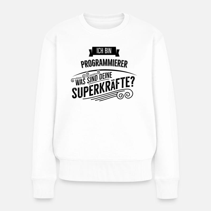Programmierer - Frauen Premium Bio Pullover - Weiß