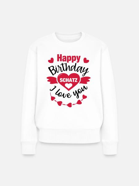 Freund Freundin Geburtstag Geschenk Glückwunsch - Frauen Premium Bio Pullover - Weiß