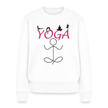 Yoga - Frauen Premium Bio Pullover - Weiß - Vorne - Julia (174cm)