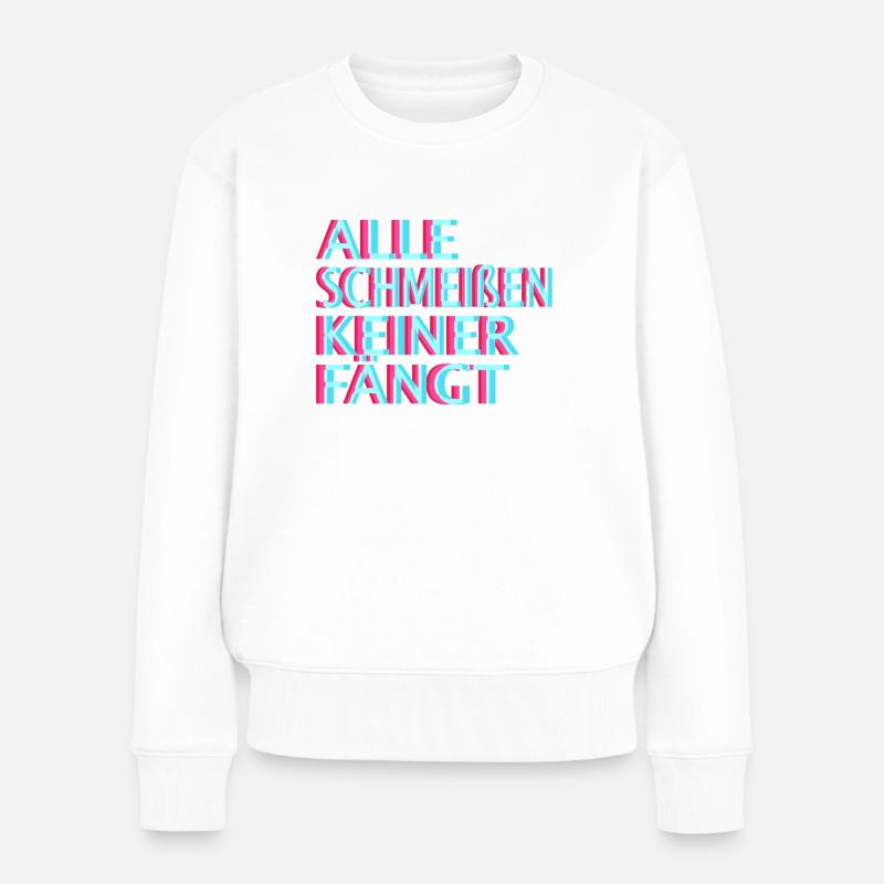 Techno Raver EDM Uptempo Speedcore Tekk Hardtekk - Frauen Premium Bio Pullover - Weiß