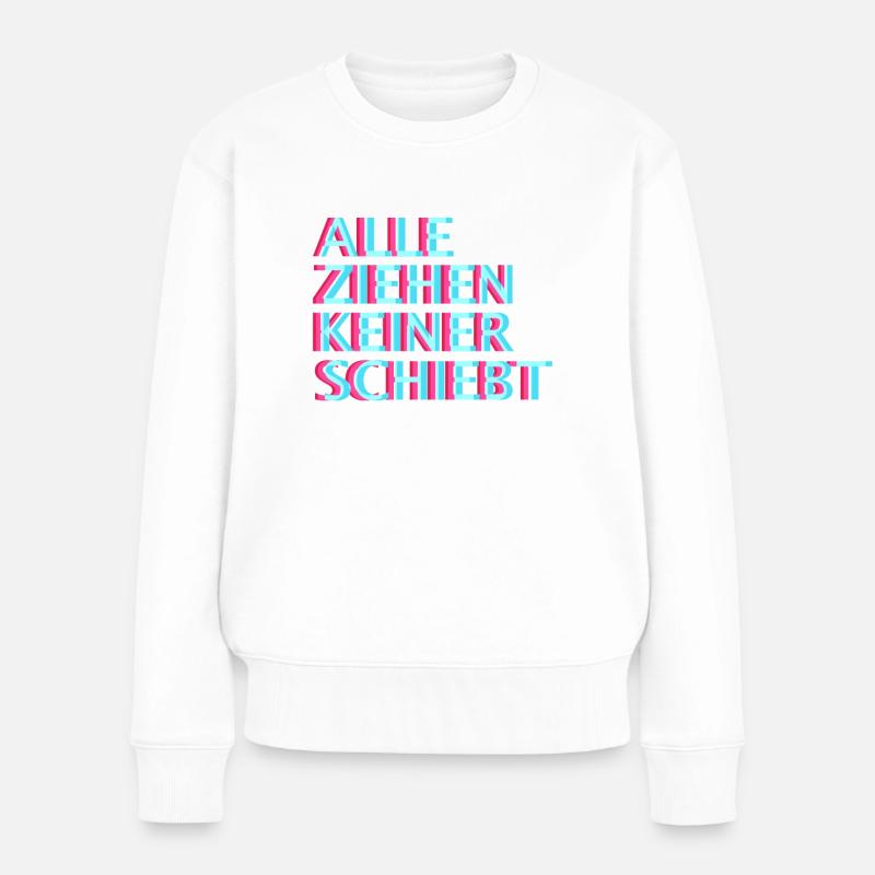 Techno Raver EDM Uptempo Speedcore Tekk Hardtekk - Frauen Premium Bio Pullover - Weiß