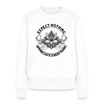 Mandala Geometry Good Vibe For Mandala Yoga Lover - Women's Premium Organic Jumper - white - Front - Julia (174cm)