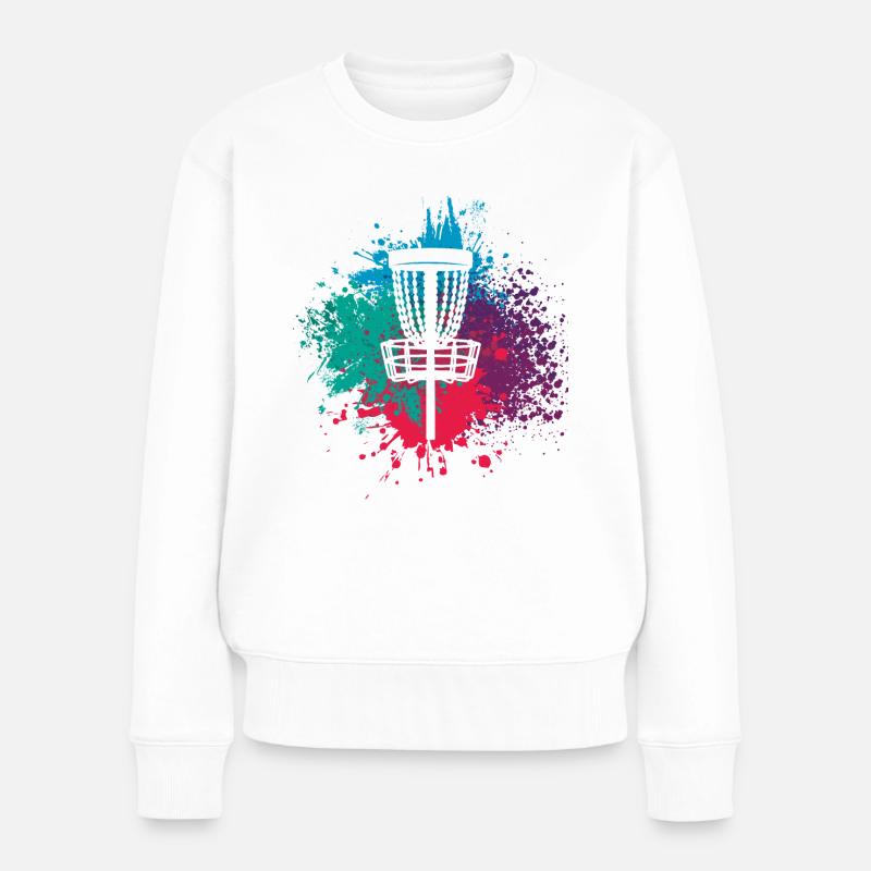 Disc Golf Discgolf Ultimate Discgolf Spieler Disc - Frauen Premium Bio Pullover - Weiß